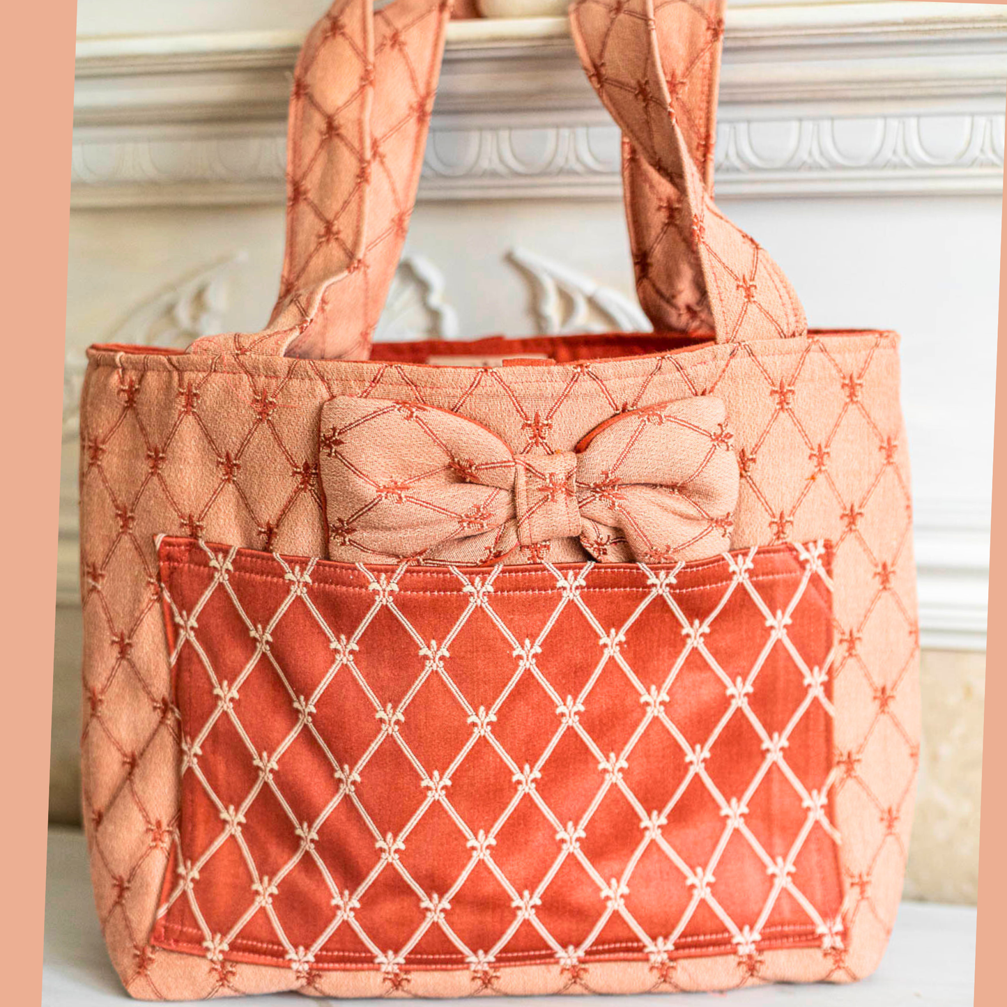 Fleur-de-Lis Quilted Tote Bag
