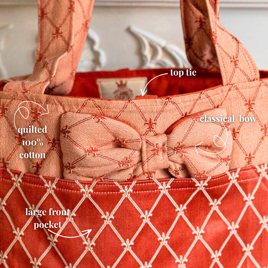 Fleur-de-Lis Quilted Tote Bag