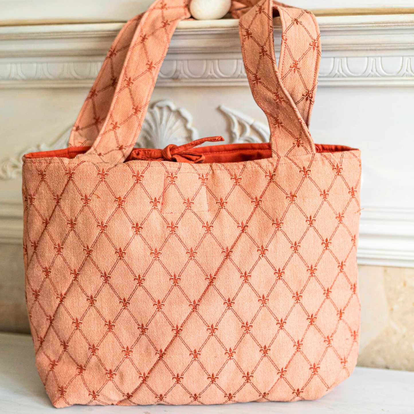 Fleur-de-Lis Quilted Tote Bag