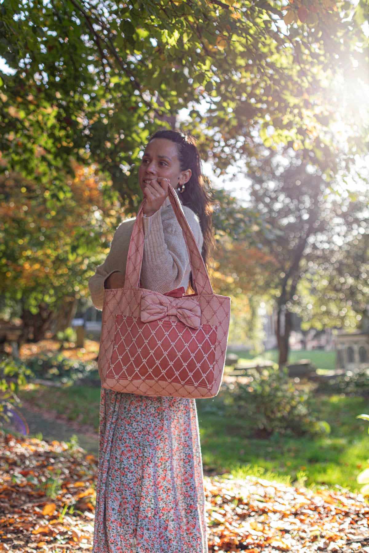 Fleur-de-Lis Quilted Tote Bag